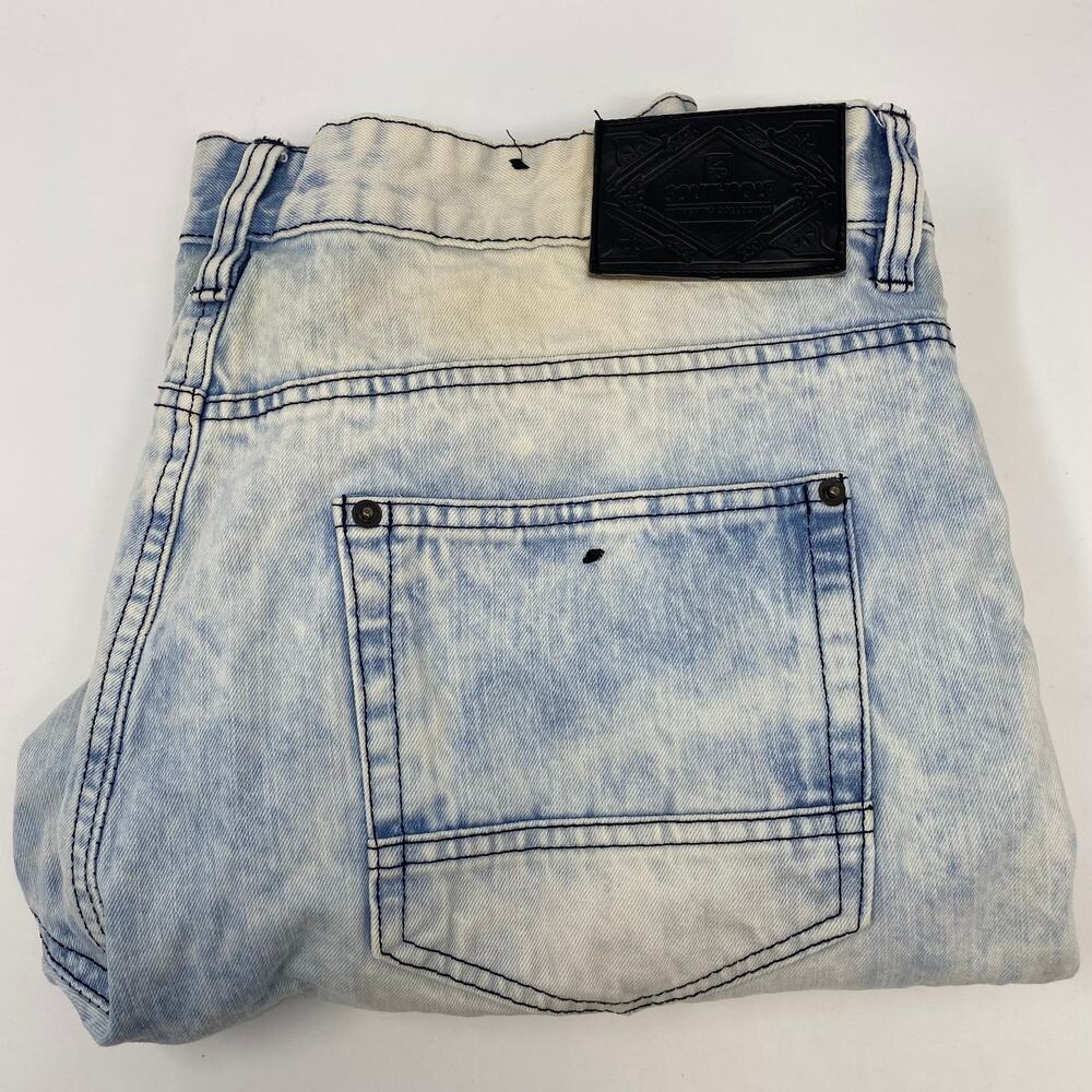 Southpole Authentic Collection 36x34 Distressed Light Wash 5 Pocket Design Jeans